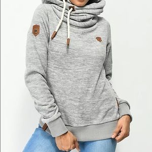 Naketano Gray Hoodie Sweatshirt